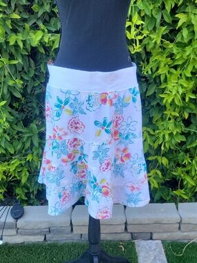 Fresh Produce White Floral Tiered Skirt
